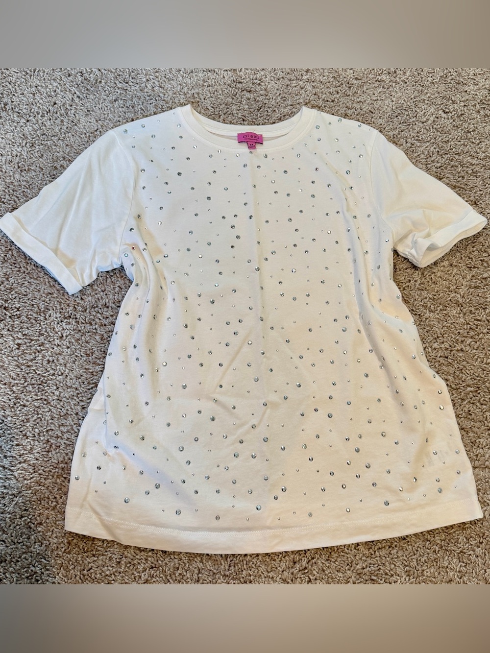 Miami for Francesca’s White Studded Tee